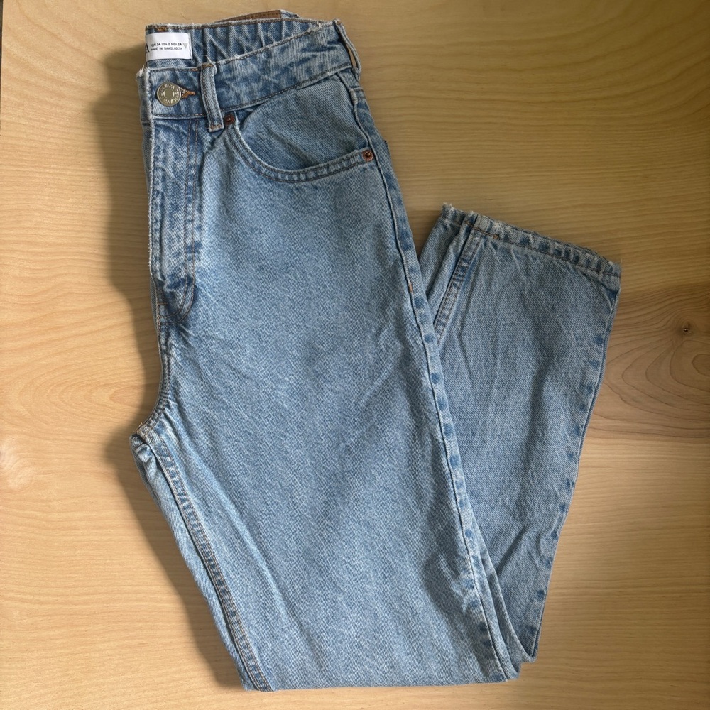 Zara High Waisted Light Wash Jeans